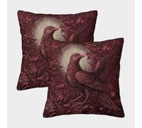 Tallados Medievales: Aves míticas Fundas De Almohada Cojines Decorativos Impresos En 3D,para Sofá Cama 50x50cm 2 Paquetes