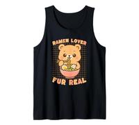 Tallarines con Piel de Oso Real de Ramen Lover Kawaii, Lindos y Divertidos Camiseta sin Mangas