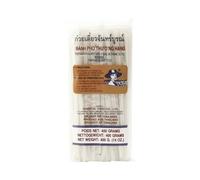 Tallarines de arroz 5 mm 400 g estilo tailandés para wok, sopas y curry, textura suave que absorbe salsas
