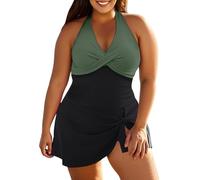 Tallas Grandes Mujer Bañadores Mujer Reductores Bañador Brasileño Manga Larga Body Reductor Negro Blanco Tankinis Rayas Trikini Natacion con Sujetador Aros Sin Tirantes Push Up Talla Grande Falda