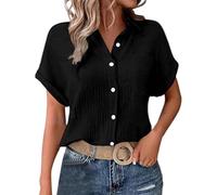 Tallas Grandes Mujer Camisa Mujer Blusas De Vestir Blusa Manga Corta Camiseta Larga Negra Roja Gasa Sudadera Camisas Camisetas Largas Túnica Elegantes 6XL Flamenca Algodon Top Elegante Fiesta Cuello