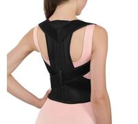 Tallas Grandes XS-5XL Corrector De Postura Ajustable Cinturón De Soporte para Cuello Hombros Y Espalda Faja Lumbar para Escoliosis Corrector De Columna para Corregir Joroba(Black,XS)