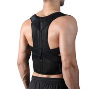 Tallas Grandes XS-5XL Corrector De Postura Ajustable para Escoliosis Hombres Y Mujeres Cinturón De Soporte Lumbar para Espalda Enderezadora De Descompresión Cuello Y Hombros(Black,M)