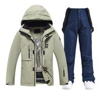 Tallas grandes y juegos de snowboard para hombre y mujer, juego de ropa de nieve cálida de gimnasia de invierno, Dark Blue #3, M