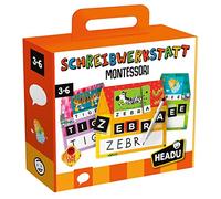 Taller de Escritura Montessori - Leo y escribo de Tres Maneras Diferentes: Juego Educativo para niños de 3 a 6 años, versión Alemana (DE52484), Naranja