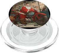 Taller de Papá Noel con gráfico Genial de Motocicleta PopSockets PopGrip para MagSafe