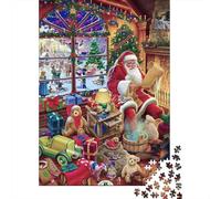 Taller de Santa Fabricación de Juguetes Rompecabezas de 1000 Piezas Papel Reciclado Regalos para Mujeres y Hombres Juego Familiar Divertido y Desafiante 52x38cm/1000pcs