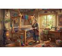 Taller de Tejido de Arcoíris Puzzle 1000 Piezas Adultos Y Niños,Rompecabezas,Anti-estrés,Regalo Ideal,Premium,Cartón,14 Años+,Deco Pared,Desafío,Educativo,Reto,Relax 38x26cm