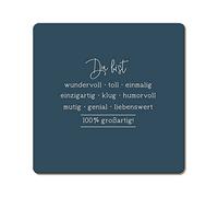 Taller gráfico Divertido Posavasos de Corcho | Eres Maravilloso, Multicolor