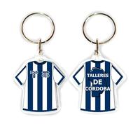 Talleres de Córdoba. Futbol. Diseño de doble cara, con la camiseta del Club Atlético Talleres de Córdoba, Argentina. C.A.T. Llavero de acrílico con acabado ultrafino y anilla metálica. LLA0046.