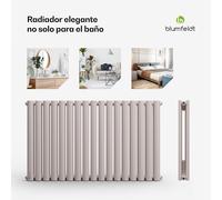 Tallheo 100 x 60 Radiador de baño Radiador tubular 1445W Agua caliente 1/2