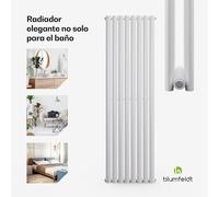 Tallheo 47 x 160 Radiador de baño Radiador tubular 1472 W Agua caliente 1/2