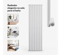 Tallheo 47 x 160 Radiador de baño Radiador tubular 728 W Agua caliente 1/2