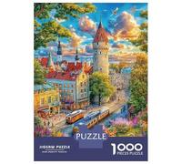 Tallin_ Estonia Rompecabezas 1000 Piezas, Puzzles Imposible, De Juego De para Adultos Y Niños A Partir De 14 Años 38x26cm/1000pcs