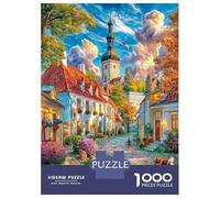 Tallin_ Estonia Rompecabezas 1000 Piezas, Puzzles Imposible, De Juego De para Adultos Y Niños A Partir De 14 Años 38x26cm/1000pcs