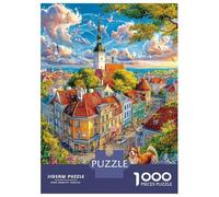 Tallin_ Estonia Rompecabezas 1000 Piezas, Puzzles Imposible, De Juego De para Adultos Y Niños A Partir De 14 Años 52x38cm/1000pcs