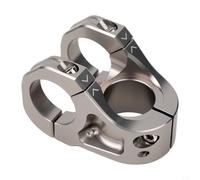 Tallo corto de aleación de aluminio de 35 mm, diseño CNC para un rendimiento ligero y absorción de impactos en bicicletas (gris)