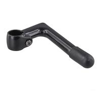 Tallo de cuello de cisne para bicicleta, compatible con horquilla de 22 2 mm, longitud hacia adelante, poste central de 150 mm, diseño de aleación de aluminio ligero (plateado)