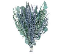 Tallo de eucalipto seco, 27 ramas de plantas, hojas artificiales, follaje sintético con infusión de fragancia, vegetación natural, hogar, spa, baño, jarrón, dormitorio, sala de estar, decoración de