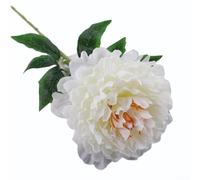 Tallo de peonía artificial para uso decorativo en salas de estar, oficinas, bodas y eventos, diseño de aspecto natural (blanco)