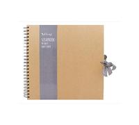 Tallon Kraft - Álbum de recortes cuadrado pequeño, mediano y grande, con cinta (30 x 30 cm, 40 hojas)