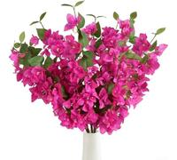 Tallos artificiales de buganvilla para hacer coronas, guirnaldas, guirnaldas y otras aplicaciones de diseño floral en interiores y exteriores (C)