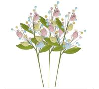 Tallos de bayas artificiales para decoración festiva del hogar, paquete de 3 ramas de bayas artificiales de 40 cm, spray floral de plástico para jarrones, arreglos de mesa de Navidad