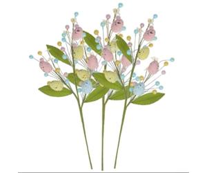 Tallos de bayas artificiales para decoración festiva del hogar, paquete de 3 ramas de bayas artificiales de 40 cm, spray floral de plástico para jarrones, arreglos de mesa de Navidad