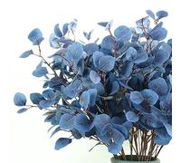 Tallos de Eucalipto Artificiales, Ramas de Eucalipto Falsas Azules, Hojas de Manzanas Simuladas, Guía de Camino de Boda de Eucalipto, Plantas Simuladas, Flores Falsas, Decoración del Hogar, Flores