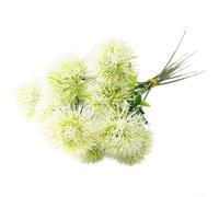 Tallos de flores falsas de diente de león para decoración de pastel de boda, arte de pared del hogar, accesorios de fotografía y arreglos de mesa auxiliar (blanco)