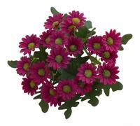 Tallos de margaritas de seda realistas, flores de manzanilla sintética para ramos de novia, centros de mesa de fiesta, 32 cm (rojo vino)