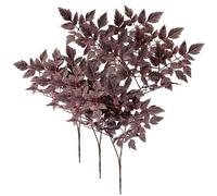 Tallos de otoño para jarrones, tallos de Cimicifuga, 3 piezas de 33.5 x 19.7 pulgadas, flores de otoño realistas, 54 hojas, ramas de imitación para jarrón de Halloween, decoración de mantel de m