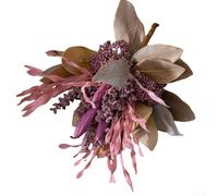 Tallos florales artificiales de algas marinas de Okra para sofisticada decoración de interiores, biblioteca, sala de estudio, jarrón, boda, recepción, estilo (rosa-morado)