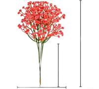 Tallos florales de PVC suave con aspecto de aliento de bebé, 3 por ramo para caminos de mesa, pasillos de ceremonia y proyectos creativos de mejora del hogar (polvo)