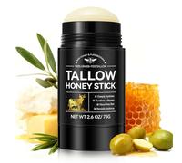 Tallow Honey Stick con 100% Grass-Fed Sebo & Raw Wild Honey - Bálsamo hidratante natural para pieles secas y sensibles - Cera de abejas manteca de karité - Cuidado para la cara y el cuerpo, 75 g