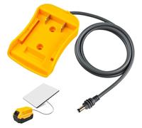 Tallsocne Adaptador de batería de 20 V con cable de alimentación CC para | Para baterías de iones de litio Dewalt de 20 V; incluye cable resistente de 3.28 pies 18 AWG; energía portátil fiable para