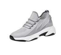Tallure Sneakers, 1.6/2.4/3.1/3.9in Height Invisible Increase, Flexible Fit, Mesh Breathable, Height Increasing Shoes, For Women and Men (Gray 3.9in,46)