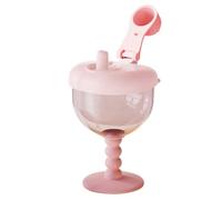 Tally with Lid - Taza de vino de 3,35 x 3,35 x 5,12 pulgadas | Goblet Shape Mug | Sippy Cup with Easy Measurement Marks for Boys Age Over 12 Months Home Indoor Outdoor Party Birthday Travel
