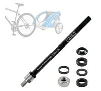 TALOEYH - Adaptador de eje pasante, M12 de 160-178 mm con adaptador de eje de bicicleta, longitud del eje ajustable, acoplamiento de remolque de bicicleta de aleación de aluminio compatible con