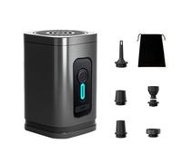 TALOEYH Bomba de tabla de remo, mini bomba de aire portátil para inflables, 700 mAh, 30 W, bomba eléctrica con 5 boquillas, inflador y desinflador para flotadores de piscina, colchón de aire