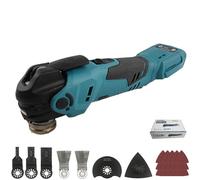 TALOEYH - Herramienta oscilante inalámbrica compatible 18V, 8000-22000 OPM multiherramienta eléctrica con cable, 5 velocidades variables, ángulo de oscilación de 4° con 23 accesorios, para quitar, ras