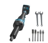 TALOEYH Rectificadora de batería compatible con Makita 18 V, amoladora recta eléctrica sin escobillas con vástago de 6 mm, repuesto de fresado de carburo, 4 velocidades variables de hasta 24.000 rpm