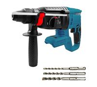 TALOEYH - Taladro de martillo giratorio compatible con batería Makita de 18 V/21 V, taladro eléctrico inalámbrico de 650 W con mango lateral giratorio de 360°, 3 taladros giratorios (6/8/10 mm)