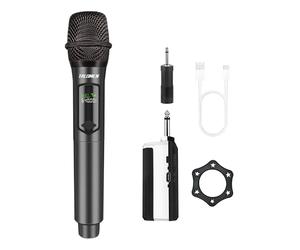 talomen,Micrófono Inalámbrico,2.4GHz Microfonos Inalambricos Set con Receptor,Microfono Inalambrico Karaoke Profesional,Microfono Dinámico Recargable,160ft,para Karaoke,Boda,DJ,Fiesta,Iglesia,K60-1