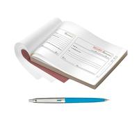 Talonario de Recibo Recibi Libro de recibos SIN copia CON Matriz 205 x 102 mm 100 hojas + Bolígrafo INOXCROM B55 Fiesta (10)