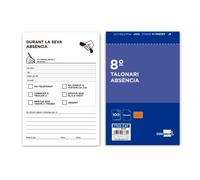 Talonario liderpapel ausentes 8º original t103 texto en catalan