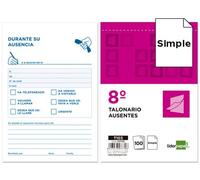 Talonario liderpapel ausentes octavo 103