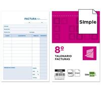 Talonario liderpapel facturas 8º original t100 con i.v.a.