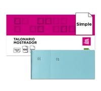 Talonario Liderpapel Mostrador 50X110 Mm Tl08 Celeste Con Matriz