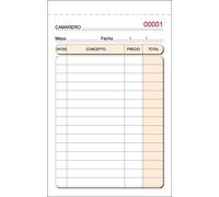 Talonario PRAXTON Camareros 8º Triplicado, Pack x5